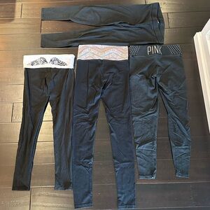 Victoria's Secret Pink Black Legging Bundle
